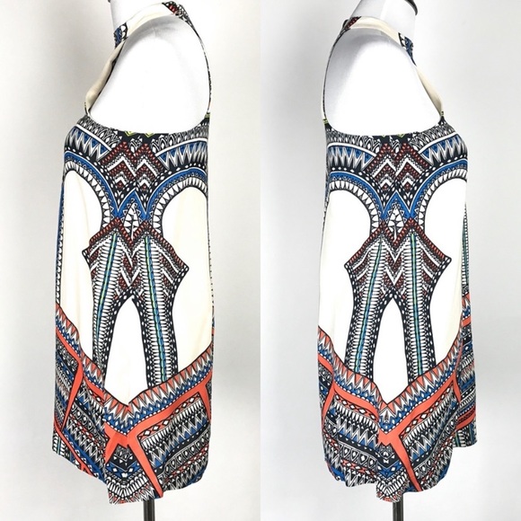 Alexis Vanji Halter Mini Dress Sz XS Tribal Print - Picture 5 of 7